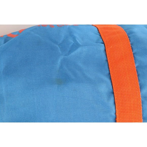Vintage 80s MacGregor Script Spell Out Nylon Handle Duffel Bag Gym Bag Blue - Picture 10 of 11